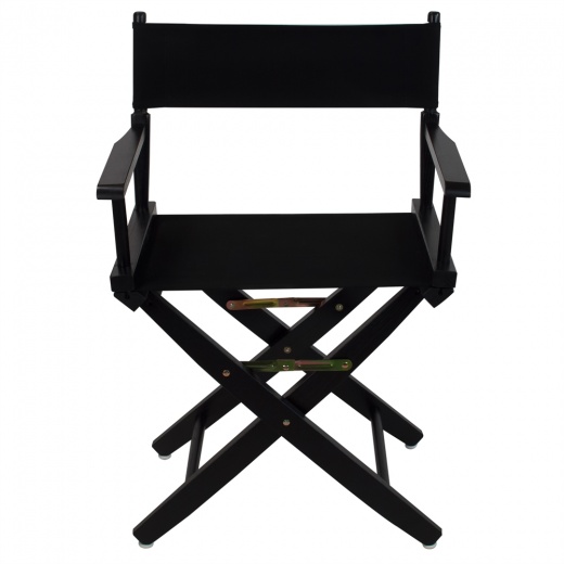 American Trails Extra-Wide Premium 18" Directors Chair Black Frame W/Black Color Cover