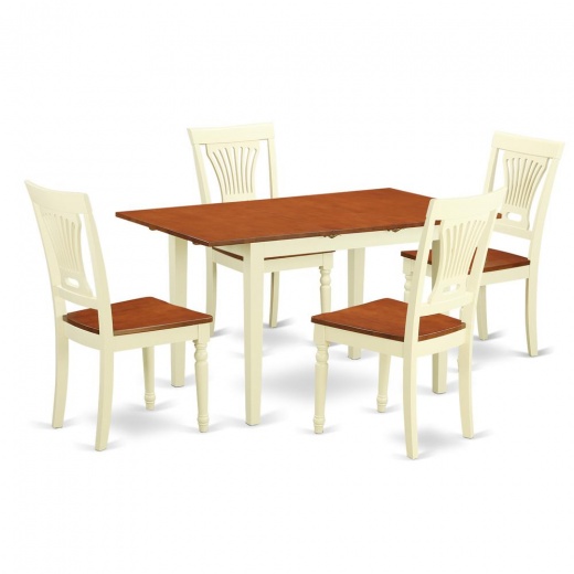 5 Pc Kitchen Dinette Set - Dinette Table And 4 Dinette Chairs