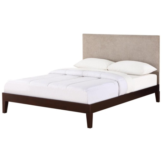 Berkley Espresso With Taupe Headboard King Bed