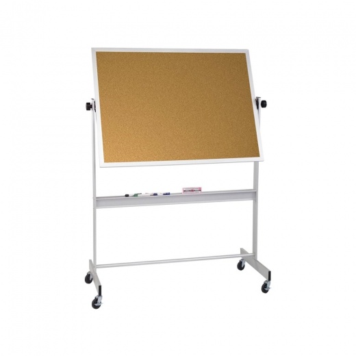 Best-Rite Natural Cork Bulletin Board with Aluminum Trim 4X5