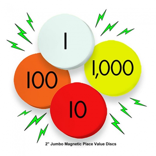 4-Value Jumbo Magnetic Place Value Demonstration Discs