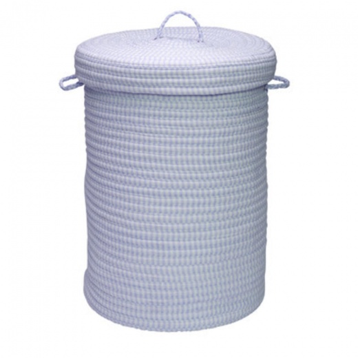 Ticking Solids Blue 16"x24" Hamper