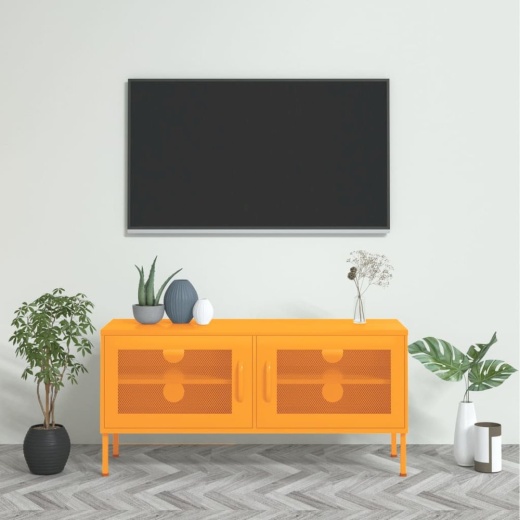 Vidaxl TV Cabinet Mustard Yellow 41.3"x13.8"x19.7" Steel