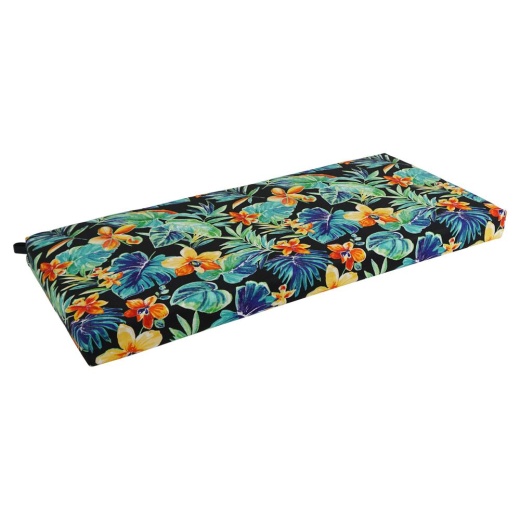 40-Inch By 19-Inch Patterned Outdoor Spun Polyester Loveseat Cushion