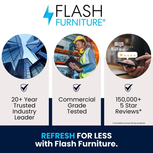 24'' Square High-Gloss Mahogany Resin Table Top with 2'' Thick Drop-Lip by Flash Furniture