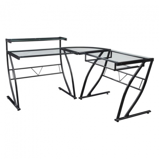 Constellation L Shaped Home Office Gaming Editing Desk - CSN6024GLD by Osp Home Furnishings