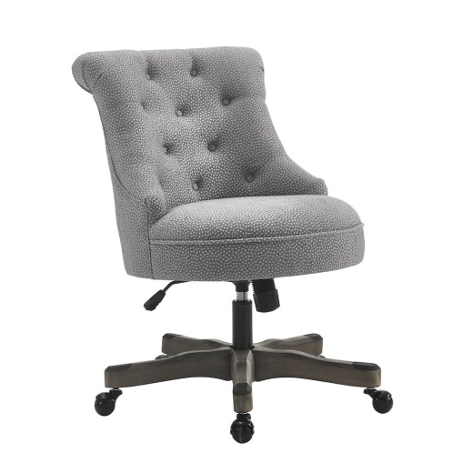 Linon Sinclair Office Chair, Light Gray