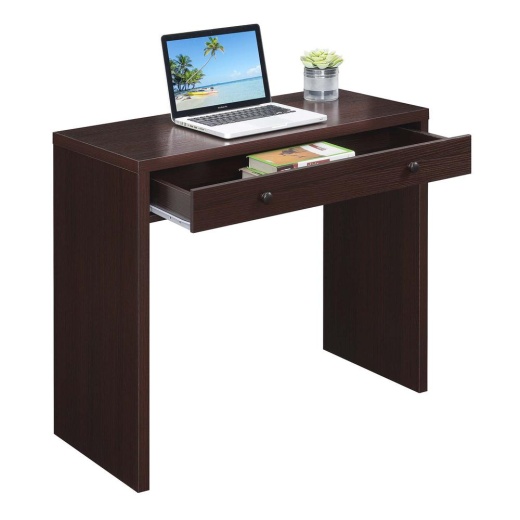 Techni Mobili Trendy Writing Desk with Drawer, Espresso