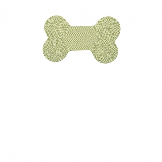 Dog Bone Houndstooth Bright - Lime 22"x34" Area Rug
