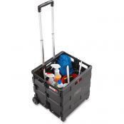 Deflecto Silhouettes All-In-One Caddy, 6 Compartments, Plastic, 8.13 X 9.13  X 5.19, Black/Silver