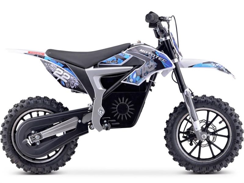Mototec 36V 500W Demon Electric Dirt Bike Lithium Blue
