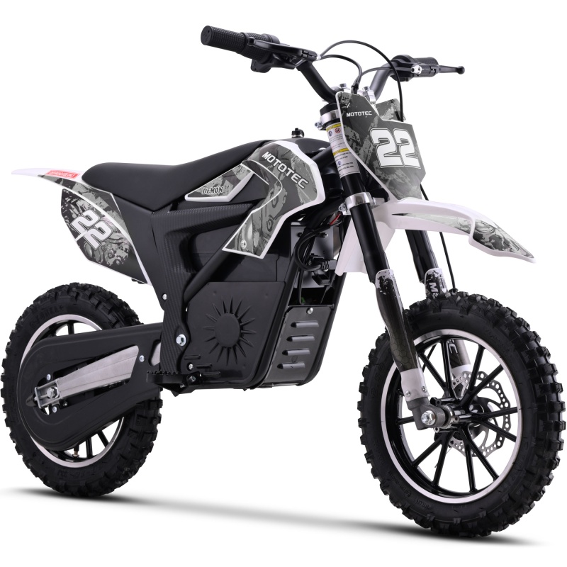 Mototec 36V 790W Demon Electric Dirt Bike Lithium White