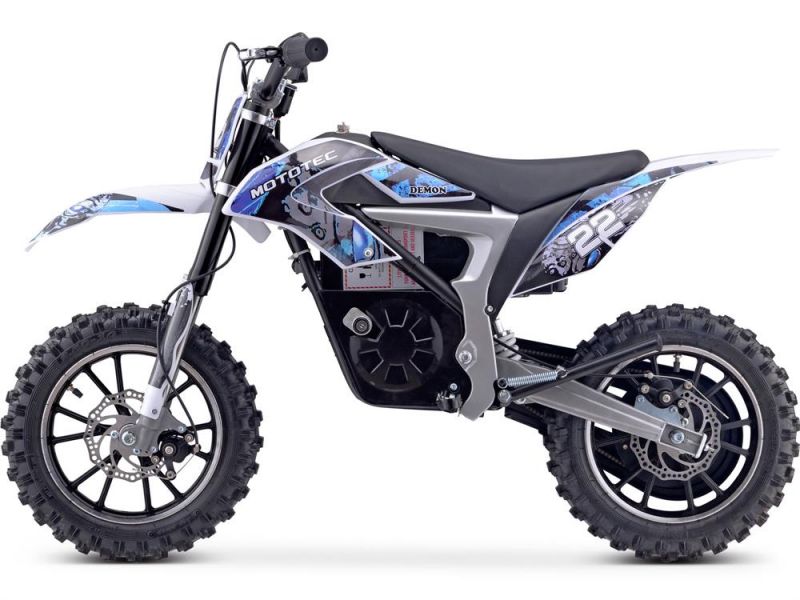 Mototec 36V 500W Demon Electric Dirt Bike Lithium Blue