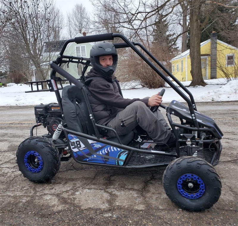 Mototec Mud Monster Xl 212Cc 2 Seat Go Kart Full Suspension Blue , Lift Gate Service Assembled