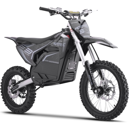Mototec 72V 5000W Pro Electric Dirt Bike Lithium Grey