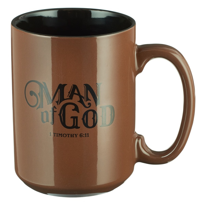Man of God Brown Ceramic Coffee Mug