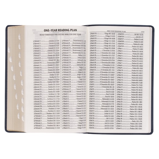 Kjv Bible Giant Print Standard-Size Faux Leather, Dark Blue