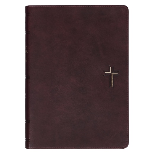 NLT Everyday Devotional Bible for Men: Faux Leather, Walnut Brown Cross