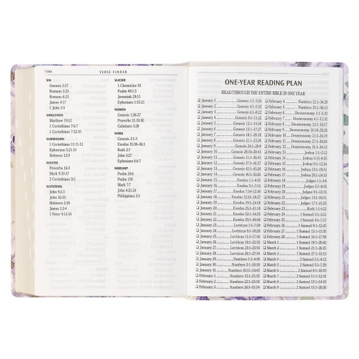 KJV Bible Giant Print Full-Size Faux Leather, Floral