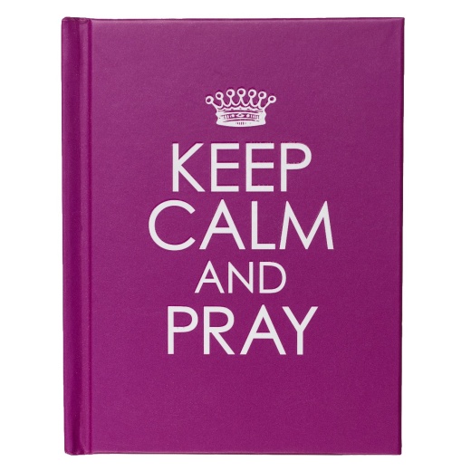 Keep Calm And Pray Purple Hardcover Gift Book