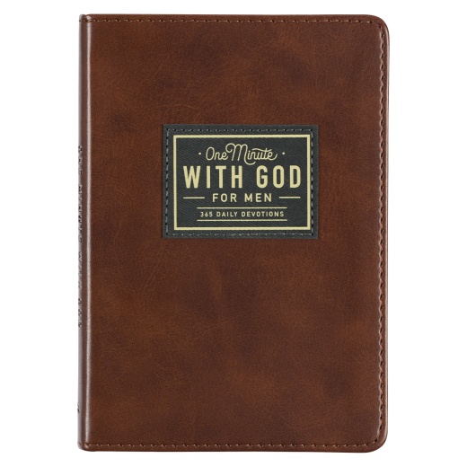 One Minute With God For Men Faux Leather Daily Devotional
