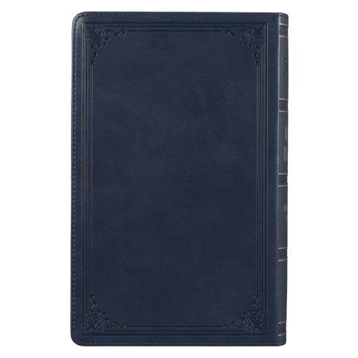 Kjv Bible Giant Print Standard-Size Faux Leather, Dark Blue