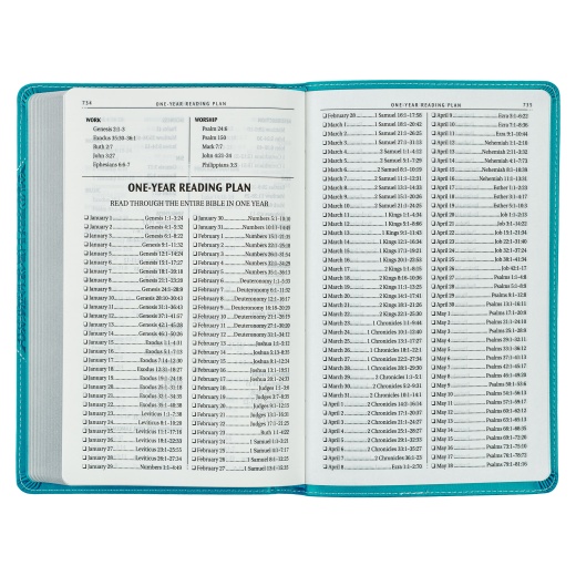 KJV Bible Gift Edition Faux Leather, Teal - Christian Art Gifts