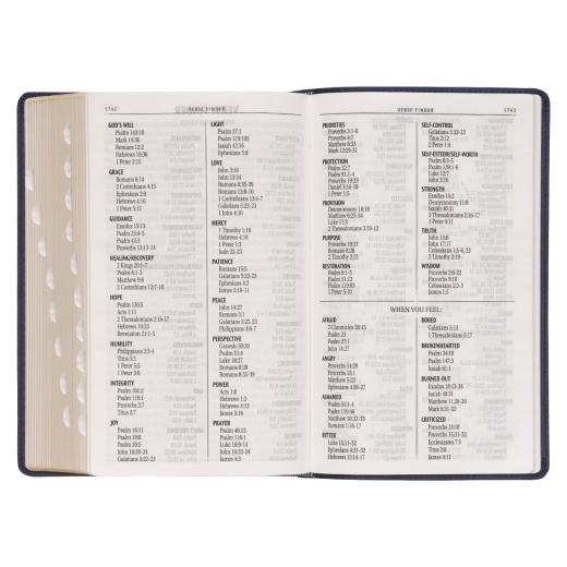 Kjv Bible Giant Print Standard-Size Faux Leather, Dark Blue