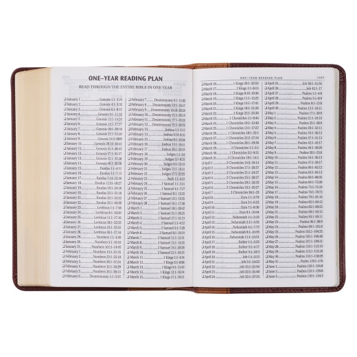 KJV Bible Compact LP Full-Grain Leather - Saddle Tan/Butterscotch