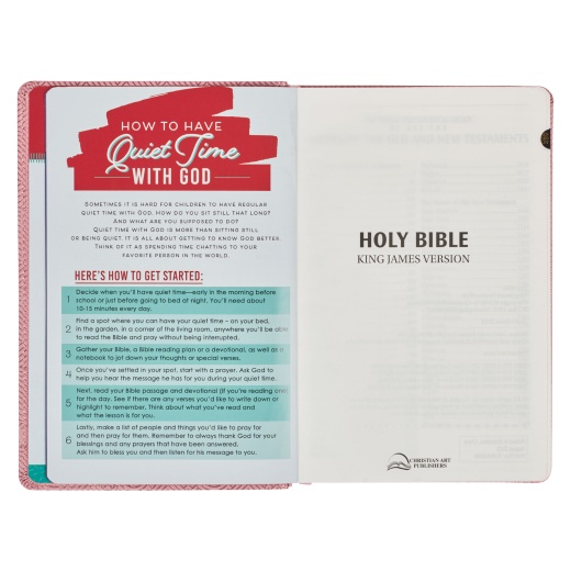 KJV Bible Kid Edition Faux Leather, Light Pink