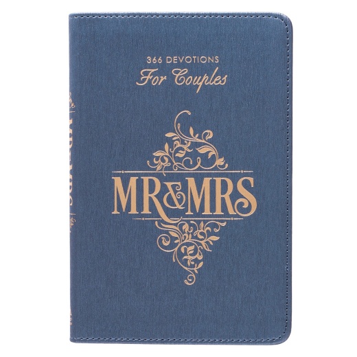 Mr. & Mrs. Blue Faux Leather Devotional - 366 Devotions for Couples
