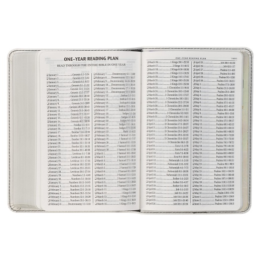 KJV Bible Compact LP Faux Leather, White