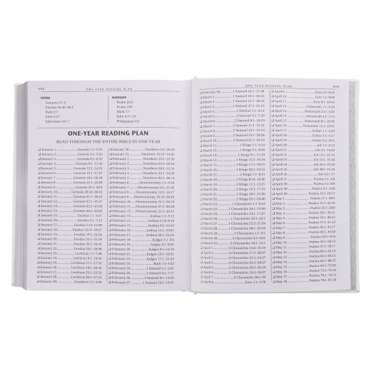 KJV Family Bible Faux Leather Padded HC, White