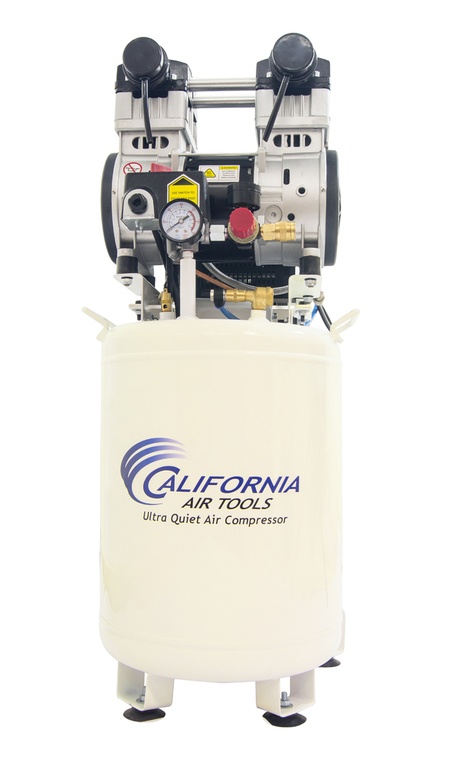 California Air Tools Powerful 2.0 Hp Ultra Quiet & Oil-Free with Air Dryer and Aftercooler 10020DC w/ EZ-1-2321 Auto Drain Valve Factory Installed