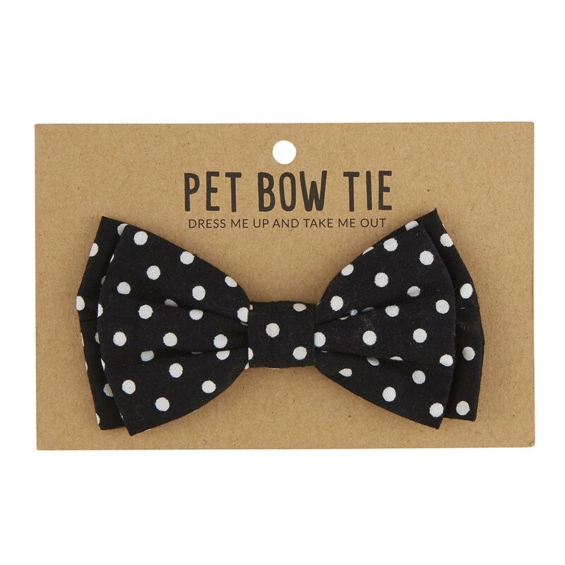 Pet Bow Ties - Black Polka Dot