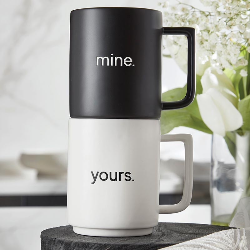 Matte Stackable Mug Set - Yours & Mine