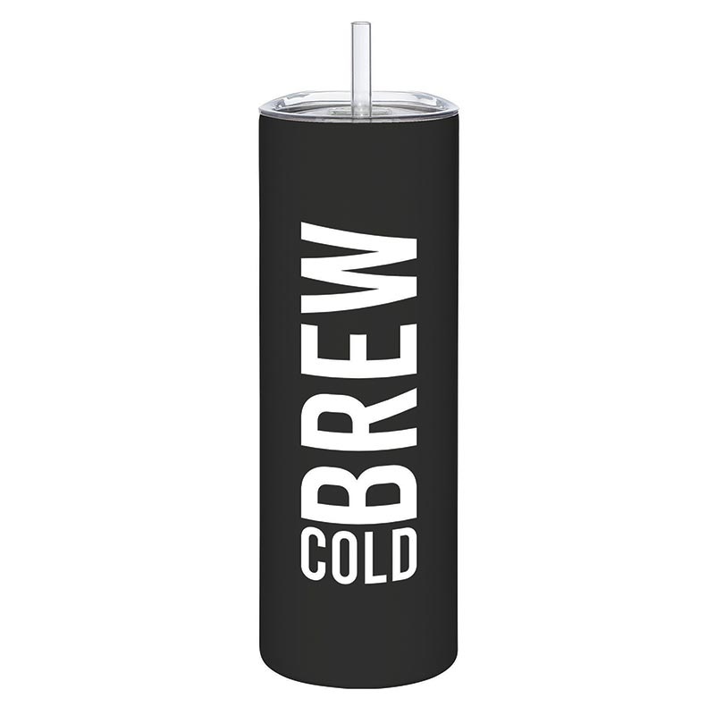 Skinny Tumbler With Straw - Cold Brew