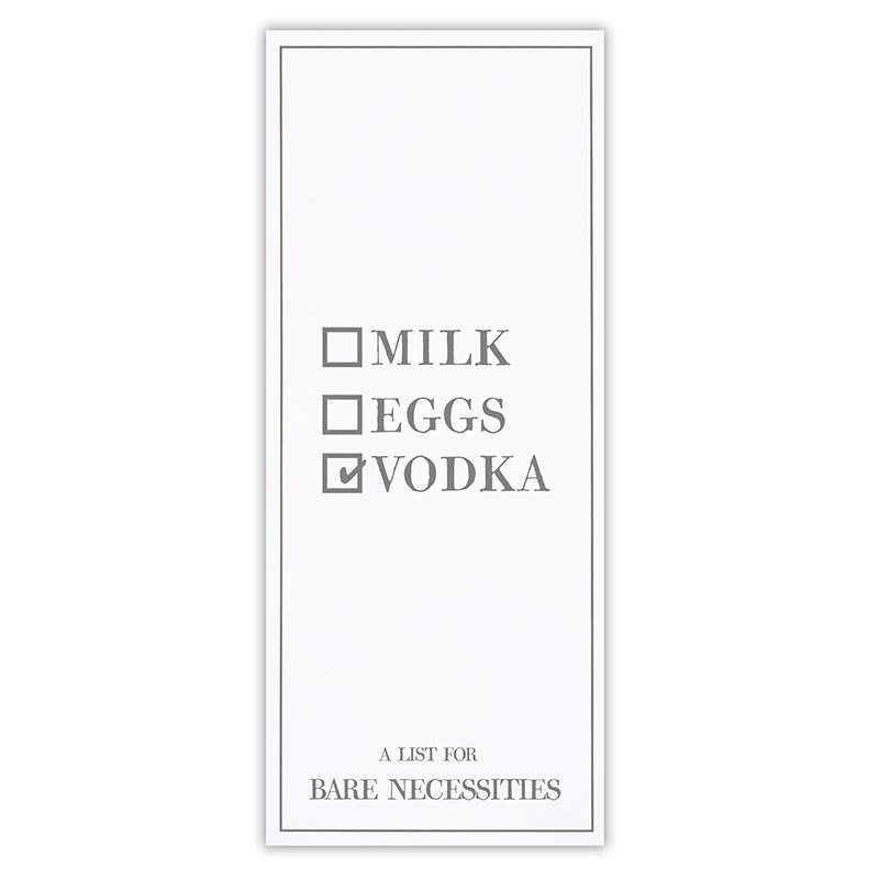 Face To Face Listpad - Milk Eggs Vodka