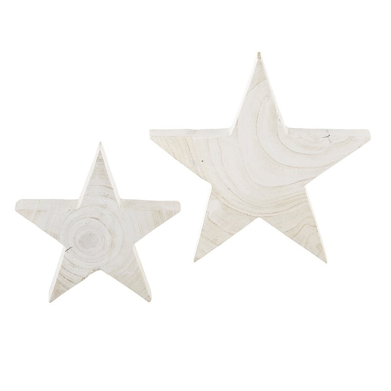 Paulownia White Stars - Set Of 2