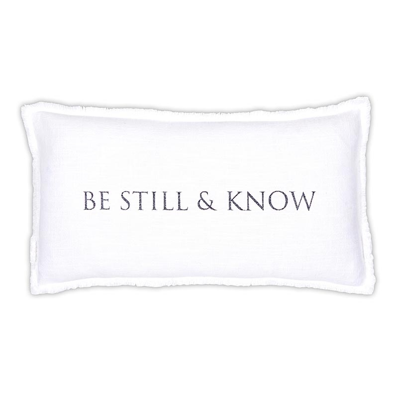 Face To Face Lumbar Pillow - Be Still & Know