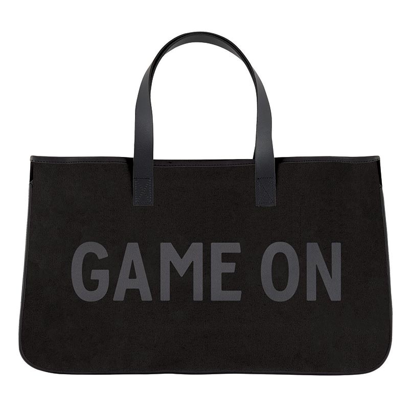 Black Canvas Tote - Game On