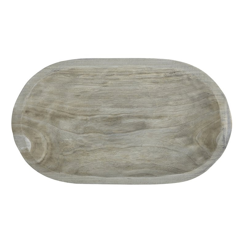 Paulownia Wood Serving Platter - Grey