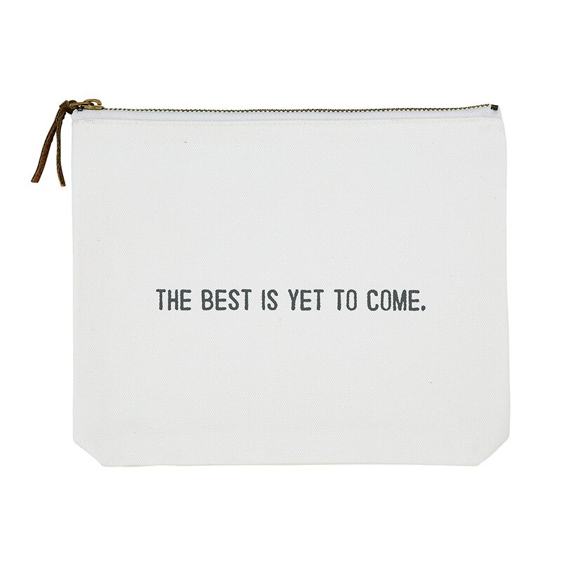 Face To Face Canvas Zip Pouch - The Best Is Yet To Come