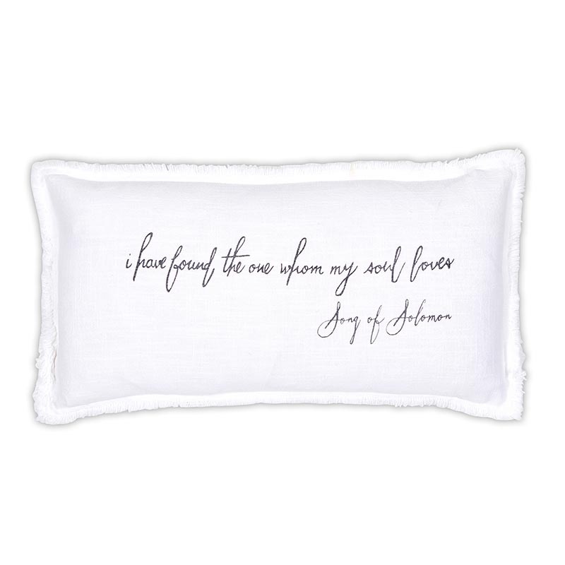 Face To Face Lumbar Pillow - I Have Found The One Who My Soul Loves