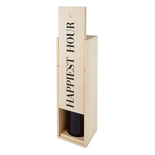 Wood Wine Box - Happiest Hour
