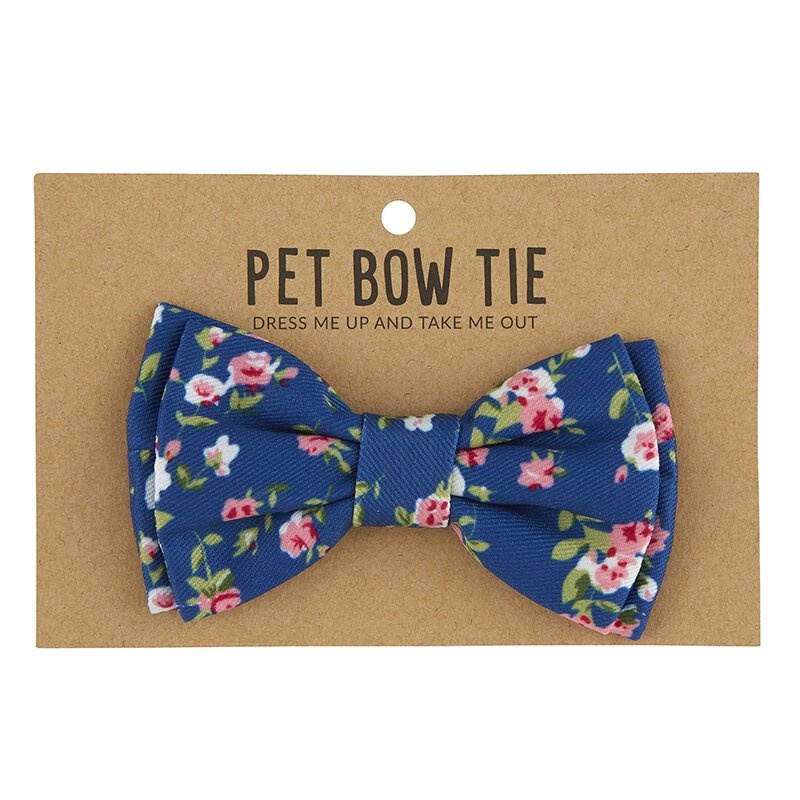 Pet Bow Ties - Blue Floral
