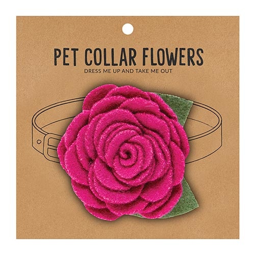 Medium Pet Collar Flower - Magenta
