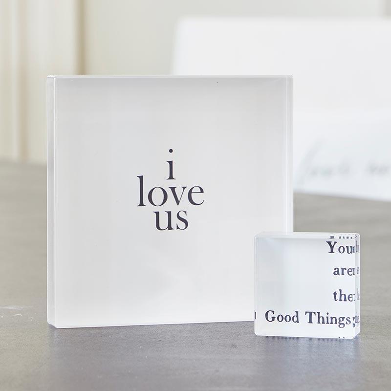 Face To Face Lucite Block - You Are The Good Things