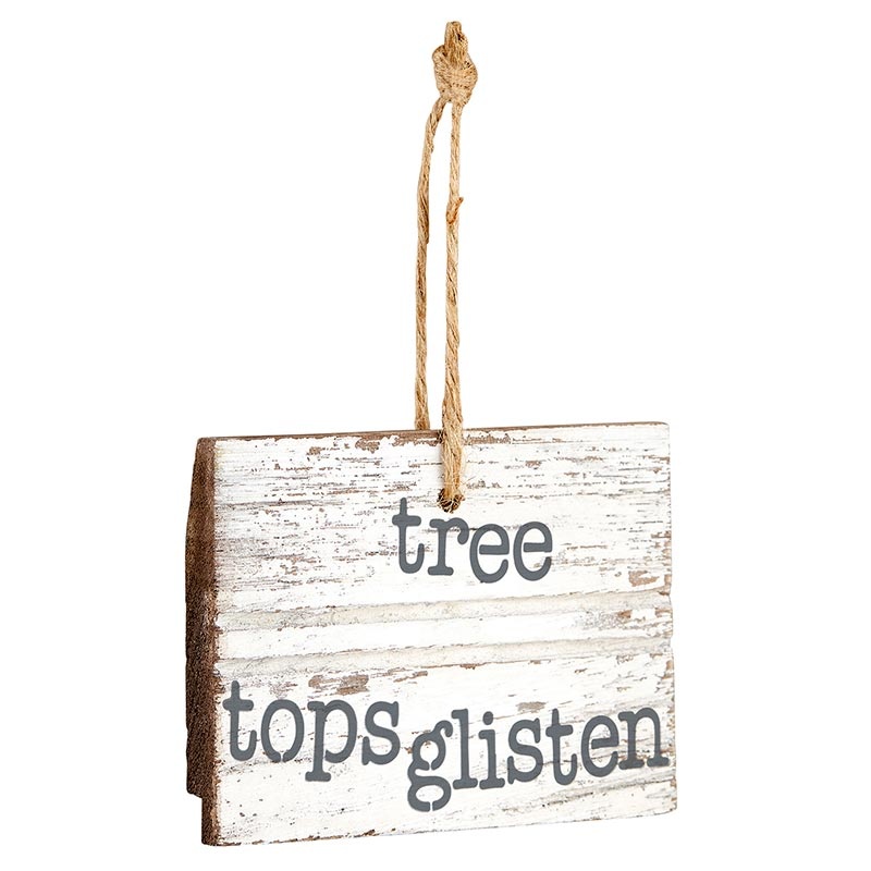 Face To Face Wood Ornament - Tree Tops Glisten