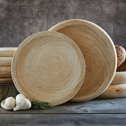 Paulownia Wood Bowl - Medium - Natural